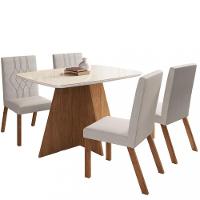 Sala de Jantar Mesa com 4 Cadeiras Joli 150/28 Zamarchi - 2