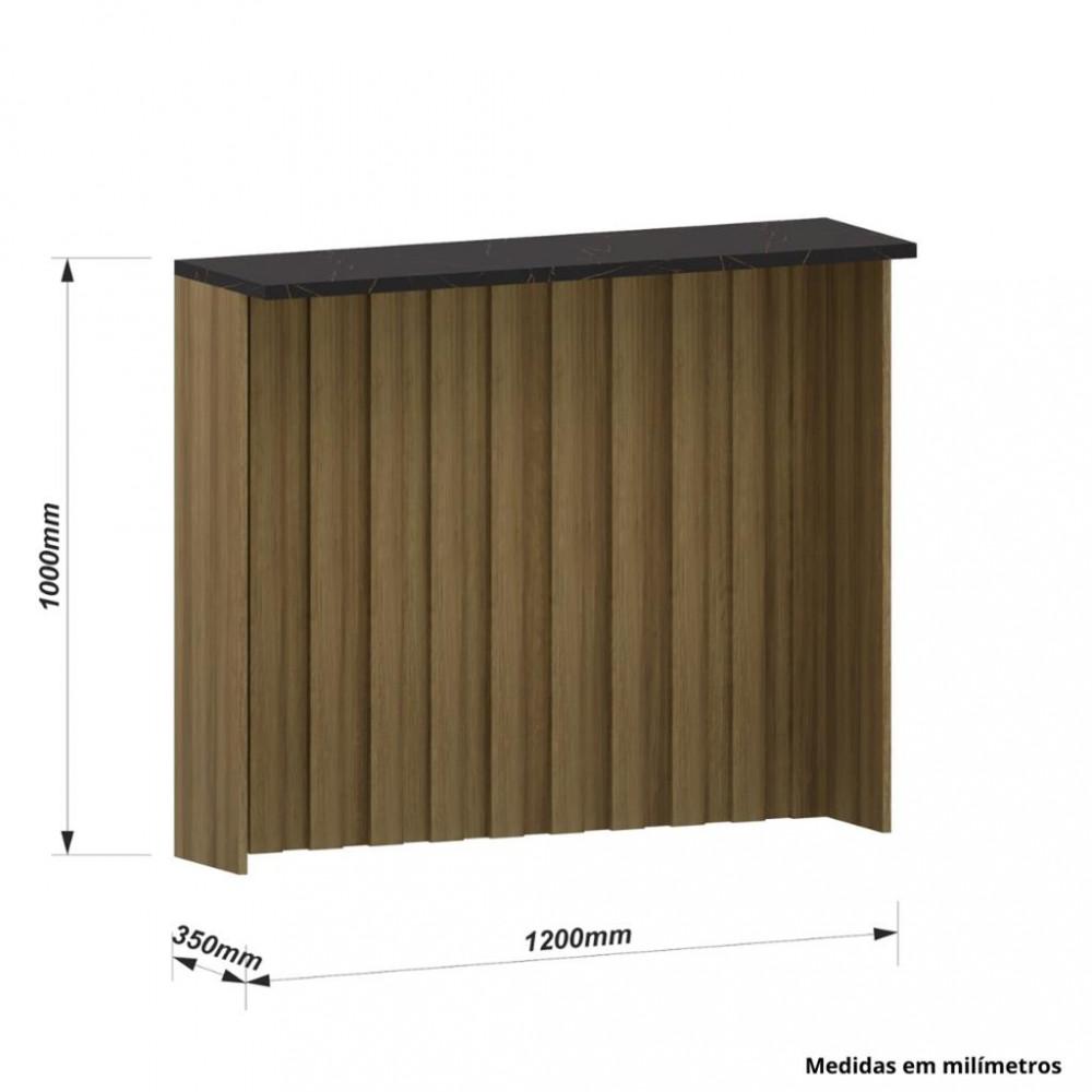 Balcão com Tampo 120cm Ilha Isis Luciane - 3