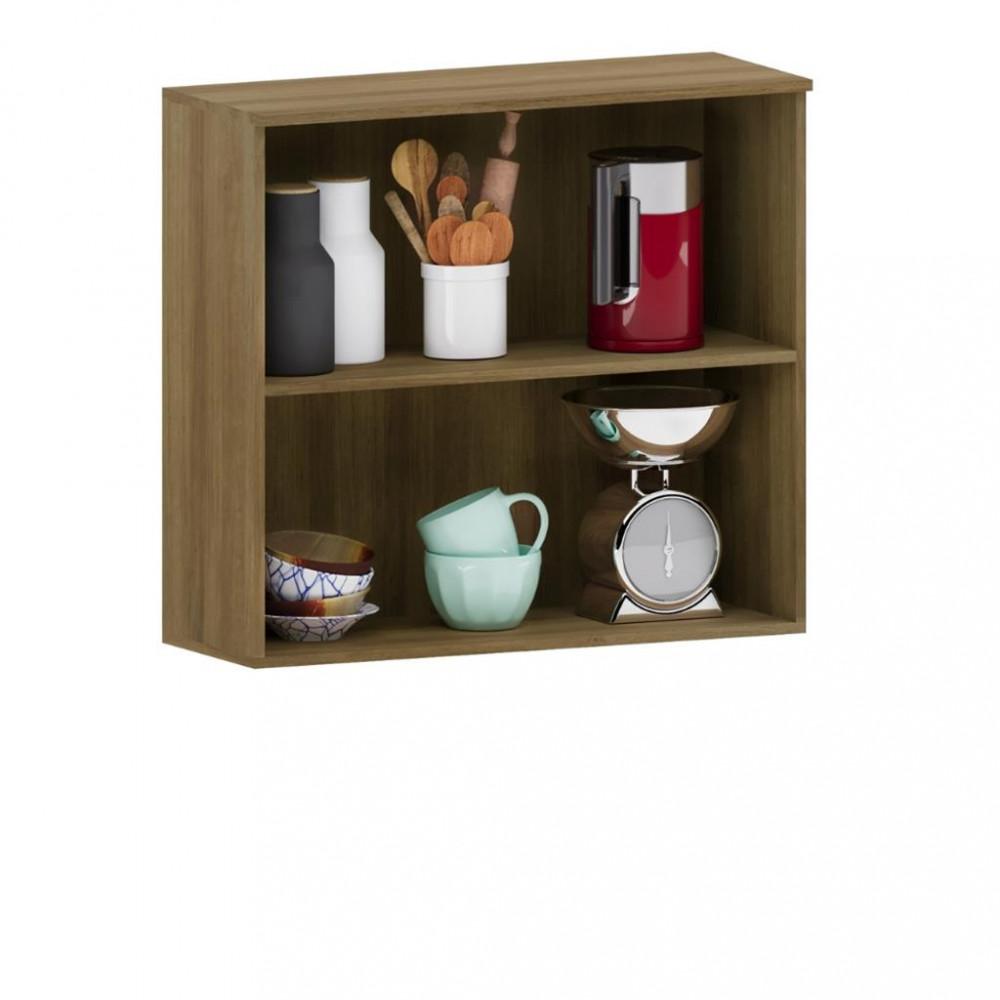 Armário Aéreo 2 Portas de Vidro 80cm Isis Luciane - 2