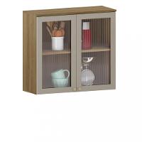 Armário Aéreo 2 Portas de Vidro 80cm Isis Luciane - 1