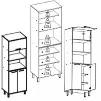 Paneleiro Torre Quente 3 Portas Isis Luciane - 3