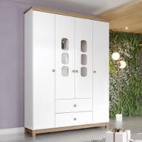 Guarda Roupa Infantil 4 Portas 2 Gavetas Aconchego Henn - 1