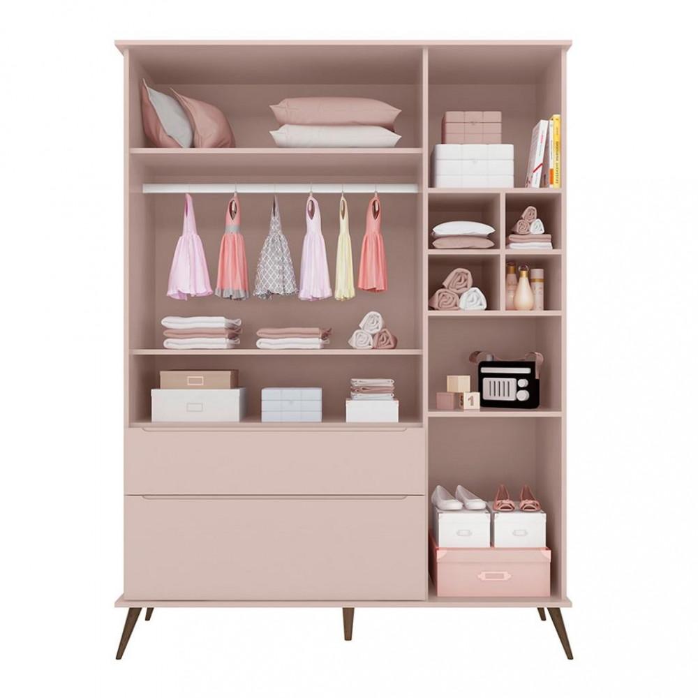 Guarda Roupa Infantil 3 Portas com Pés Melinda Phoenix Baby - 3