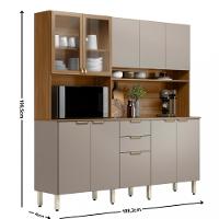 Cozinha Compacta 10 Portas 2 Gavetas Amora Demobile - 4