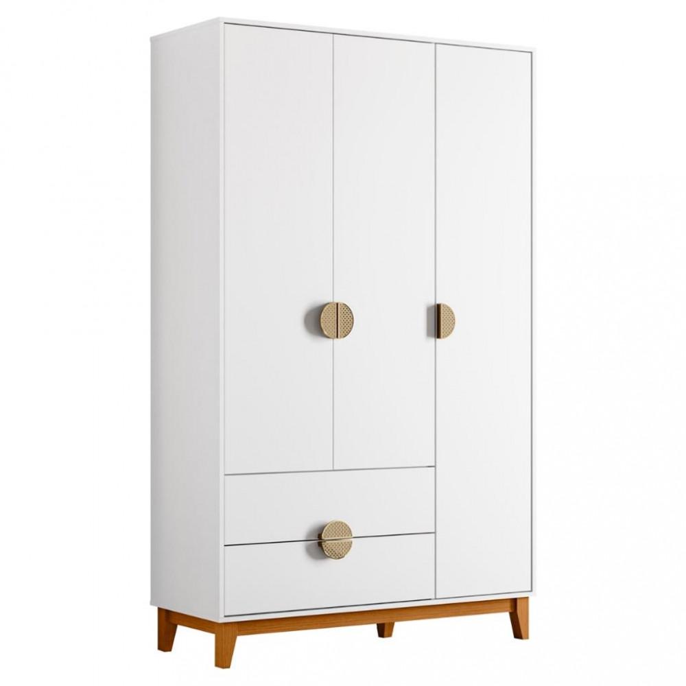 Guarda Roupa Solteiro 3 Portas 2 Gavetas Ipe Albatroz - 2