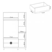 Guarda Roupa Solteiro 3 Portas 2 Gavetas Ipe Albatroz - 6