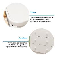 Quarto de Bebê Completo com Berço Americano Uli Guarda Roupa e Cômoda MDF Smim New Móveis Peroba - 6