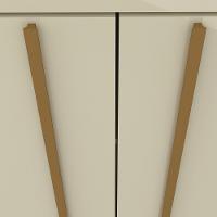 Guarda Roupa Casal 6 Portas 4 Gavetas com Vidro Reflecta e Led Absolut Gelius - 6