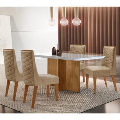 Conjunto Sala de Jantar Mesa Berlim e 4 Cadeiras Dafne Rufato