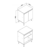 Balcão 2 Portas 70cm Rebeca Movelbento - 3