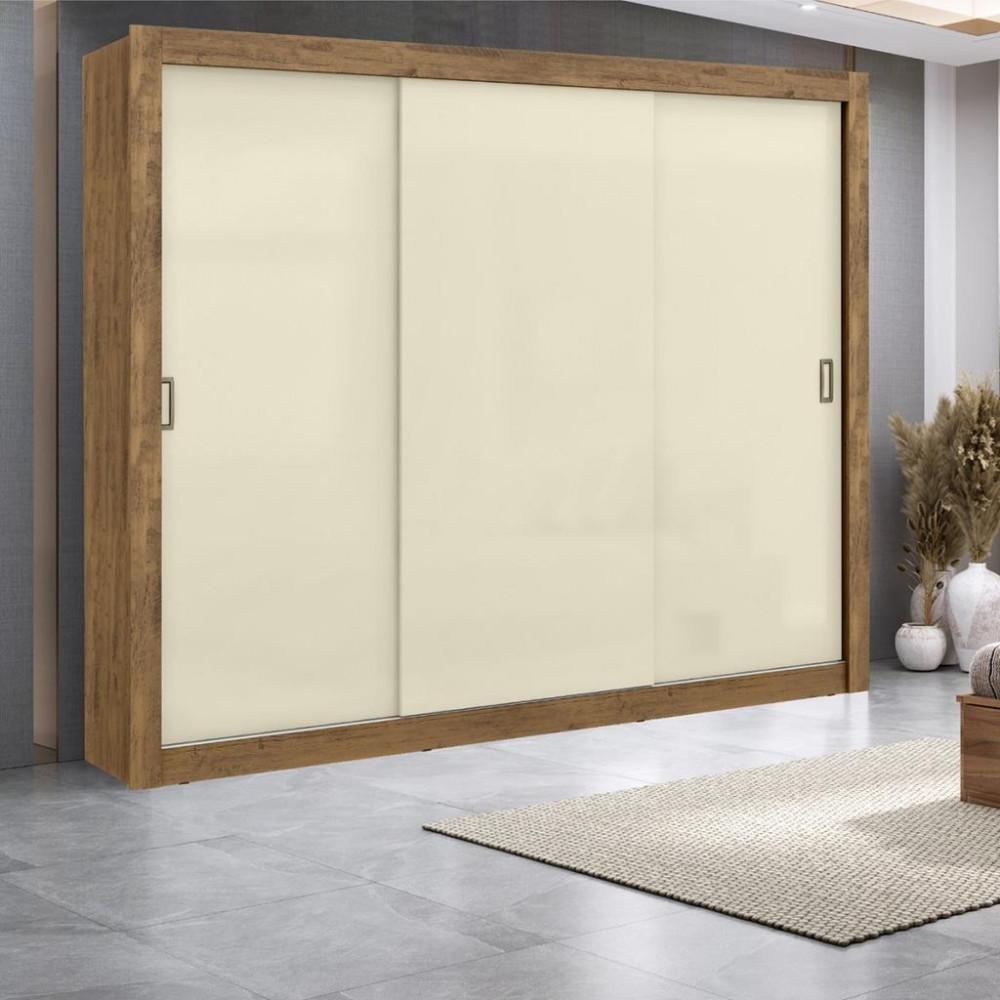 Guarda Roupa Casal 3 Portas de Correr City Maxel - 1