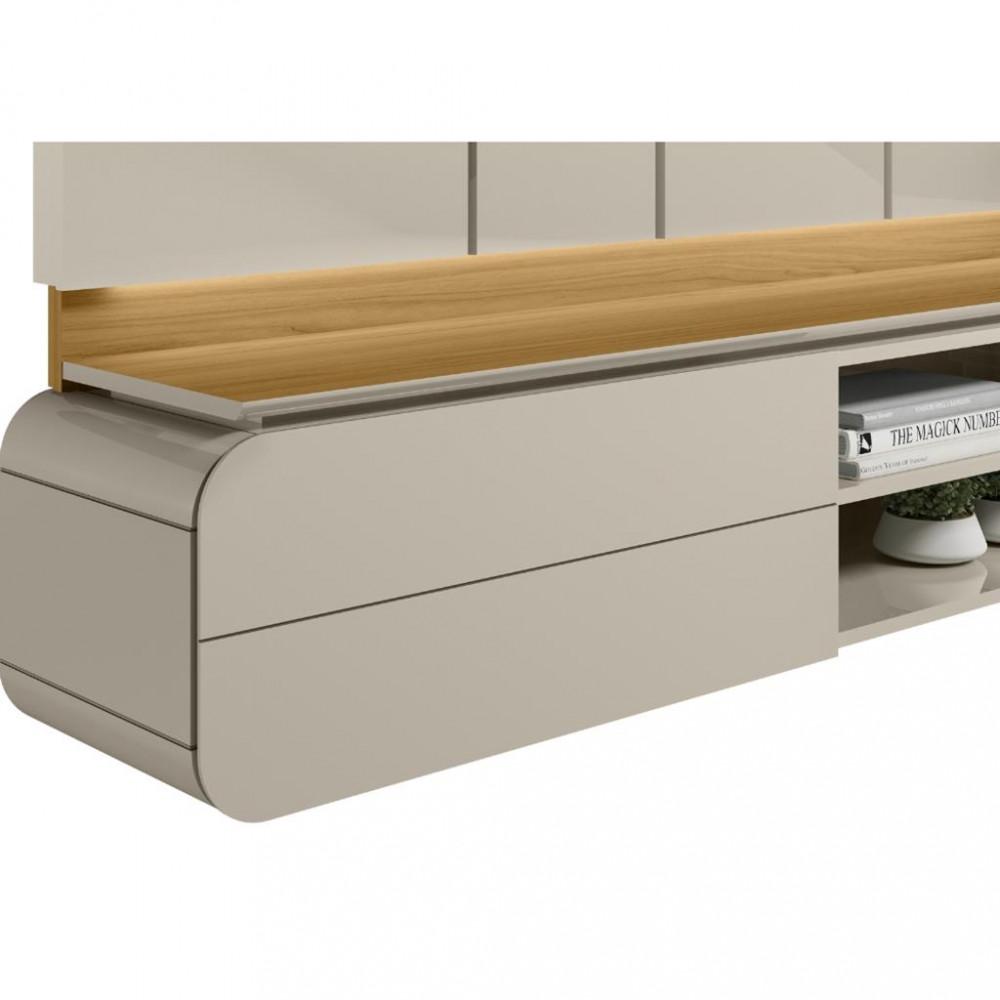 Painel para TV até 75 Polegadas 2 Portas LED Zurique Linea Brasil - 5