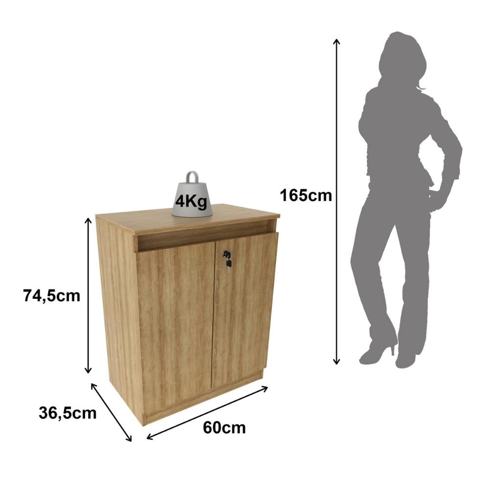 Balcão para Escritório 2 Portas com Chave ME4149 Tecnomobili - 4