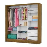 Guarda Roupa Casal com Espelho 3 Portas de Correr Santiago Carioca Móveis - 3