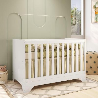 Berço Mini Cama 3 em 1 MDF Popy Retrô Móveis Peroba com Colchão Gazin