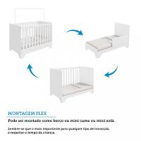 Berço Mini Cama 3 em 1 MDF Popy Retrô Móveis Peroba com Colchão Gazin - 5