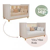 Quarto de Bebê Completo Berço e Cômoda 4 Gavetas 100 MDF Lívia Permobili