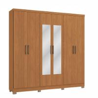 Guarda Roupa Casal com Espelho e Pés 6 Portas CBJ559 Kappesberg - 2