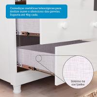 Quarto Infantil com Guarda Roupa e Cômoda com Janelas 100 MDF Elô New Móveis Peroba - 5