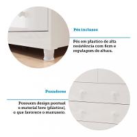 Quarto Infantil com Guarda Roupa e Cômoda com Janelas 100 MDF Elô New Móveis Peroba - 7