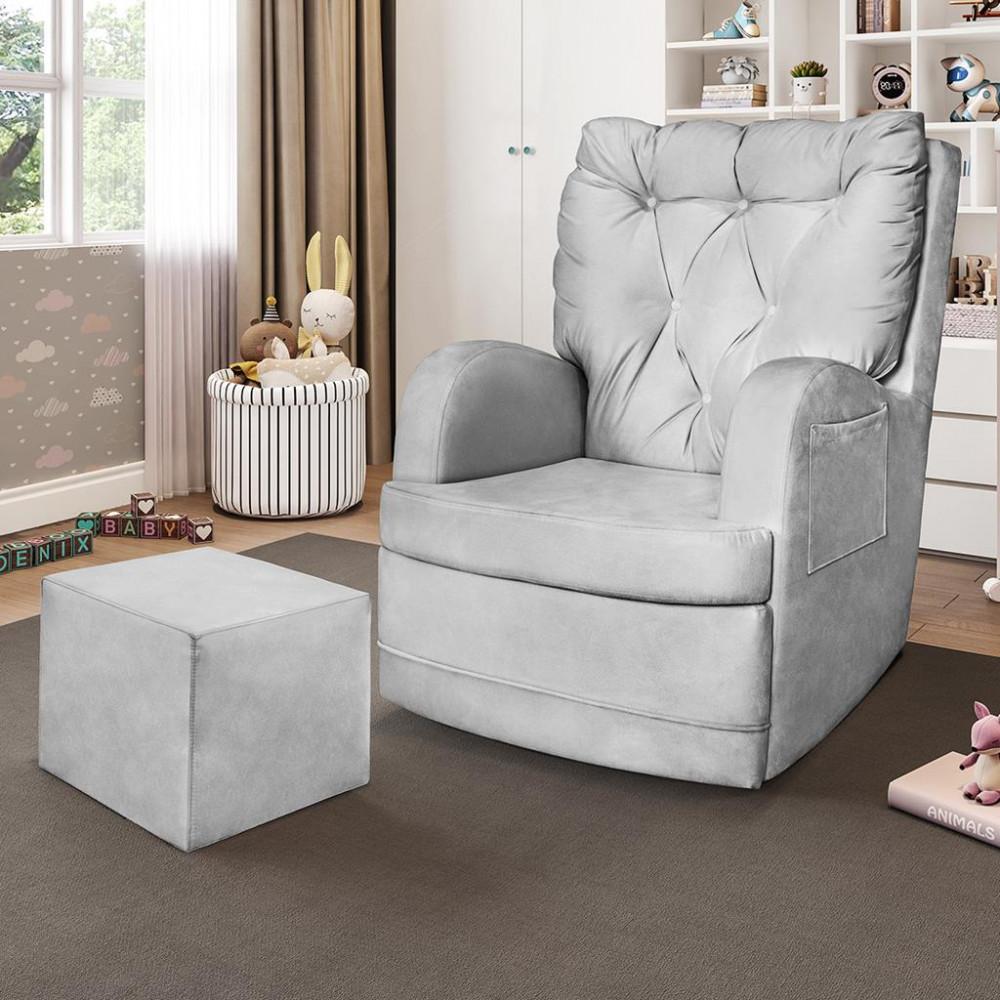 Poltrona de Amamentação Ludmila com Puff Phoenix Baby - 1