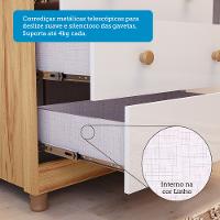 Quarto de Bebê Completo com Berço Mini Cama  e Guarda Roupa 100 MDF com Janela Elô New Móveis Peroba - 5