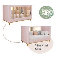Quarto de Bebê Completo Berço Guarda Roupa 4 Portas e Cômoda 4 Gavetas 100 MDF Lívia Permobili - 5