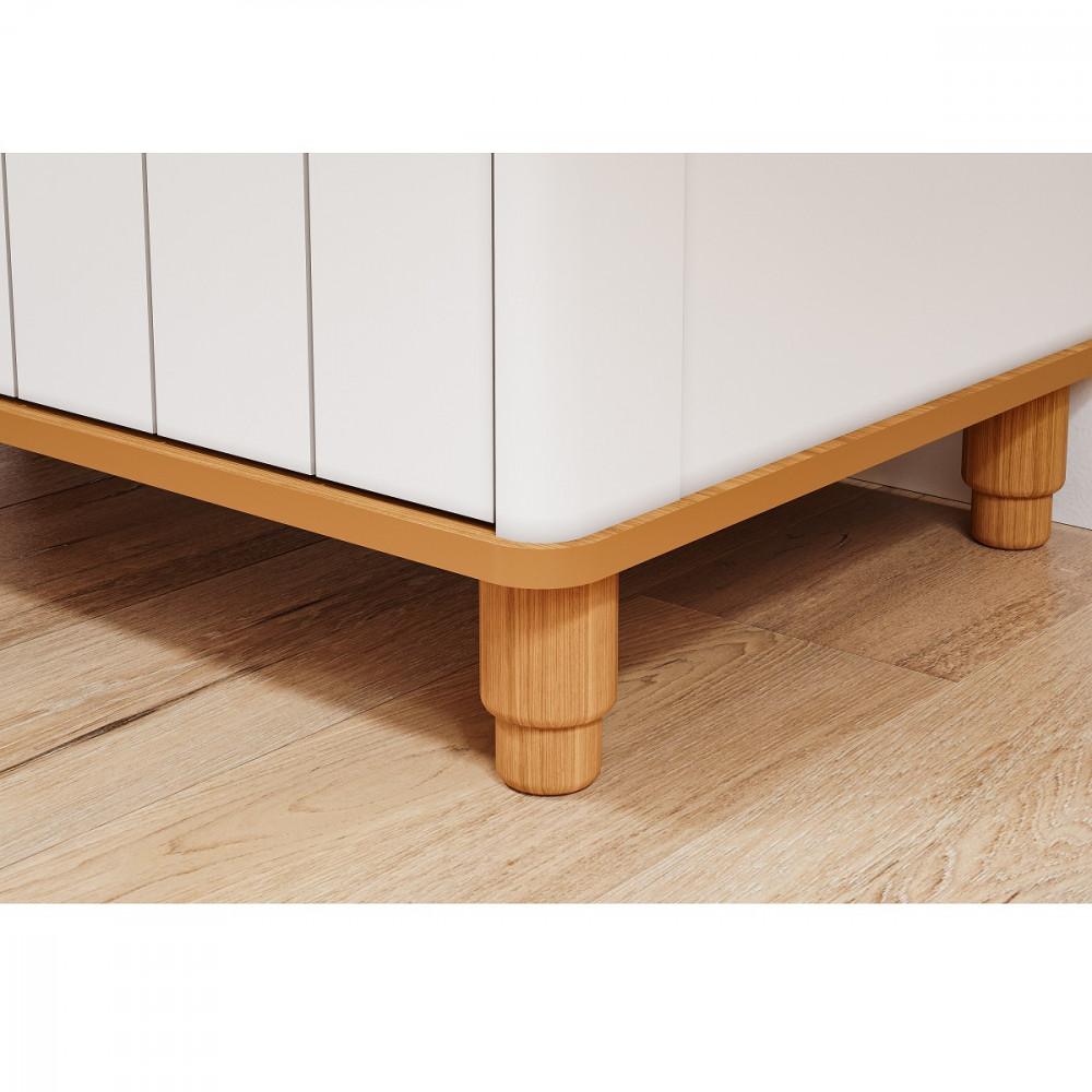 Quarto de Bebê Completo Berço Guarda Roupa 4 Portas e Cômoda 4 Gavetas 100 MDF Lívia Permobili - 7