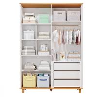 Quarto de Bebê Completo Berço Guarda Roupa 4 Portas e Cômoda 4 Gavetas 100 MDF Lívia Permobili - 5