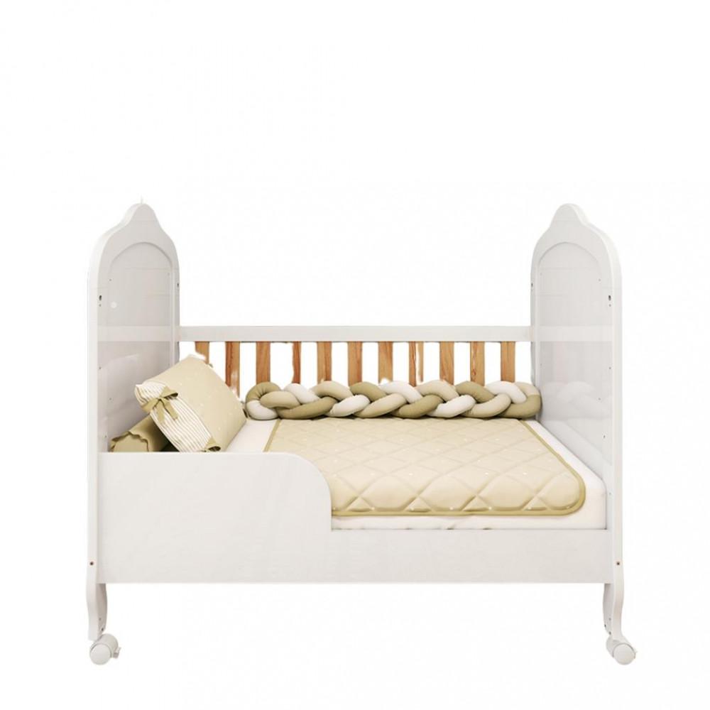Quarto de Bebê Completo Berço Mini Cama Capitonê Guarda Roupa e Cômoda Janela Elô New Móveis Peroba - 6
