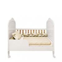 Quarto de Bebê Completo Berço Mini Cama Capitonê Guarda Roupa e Cômoda Janela Elô New Móveis Peroba - 6