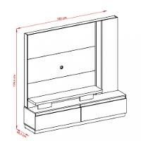 Estante home para TV até 75 Polegadas 2 Gavetas com Pes New Madetec - 4