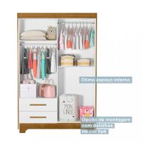 Guarda Roupa Infantil 4 Portas 2 Gavetas Flex Fly Tigus Baby - 3