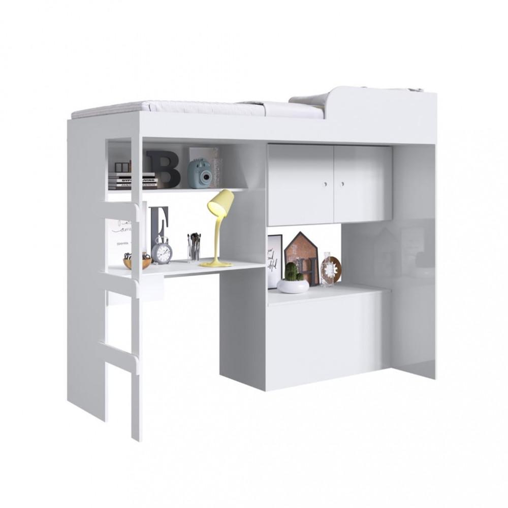 Cama Infantil Alta Multifuncional  Baú Lion Art in Moveis - 2