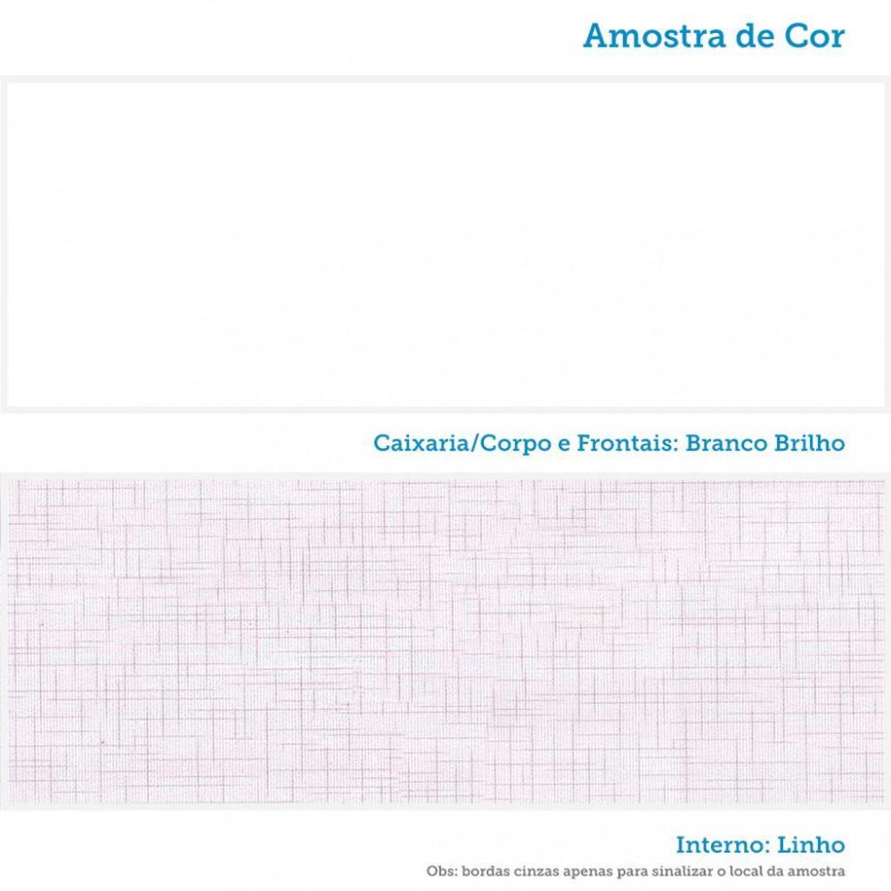 Quarto de Bebê Completo com Berço Mini Cama com capitonê Guarda-Roupa e Cômoda 100 MDF Elô New Móveis Peroba - 6