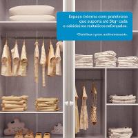 Quarto de Bebê Completo com Berço Mini Cama com capitonê Guarda-Roupa e Cômoda 100 MDF Elô New Móveis Peroba - 7