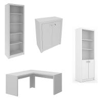 Conjunto para Escritório Armário Balcão Estante e Mesa ME41 Tecnomobili - 2