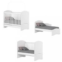 Quarto de Bebê Berço Mini Cama e Cômoda 5 Gavetas Bala de Menta Henn - 4