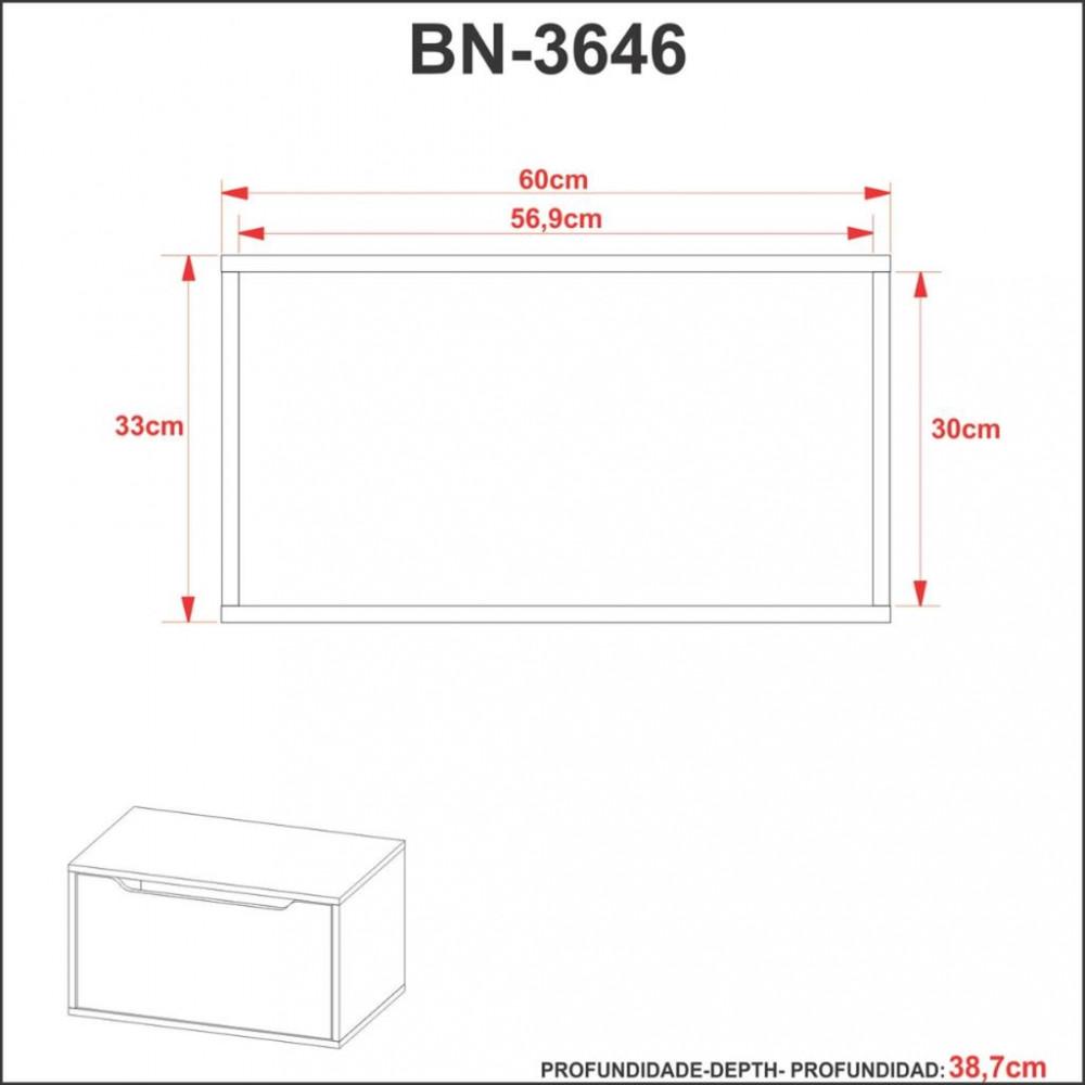 Armário Para Banheiro 1 Porta BN3646 Tecno Mobili - 4