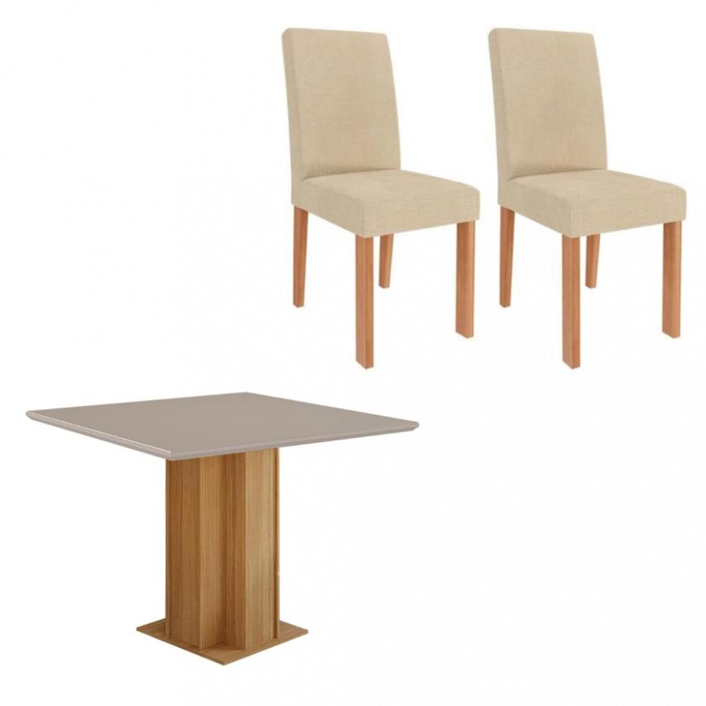 Conjunto Sala de Jantar Mesa Sophia MDF 4 cadeiras Maia Cimol - 2