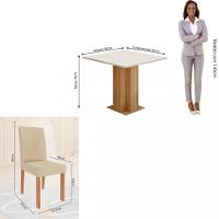 Conjunto Sala de Jantar Mesa Sophia MDF 4 cadeiras Maia Cimol - 4