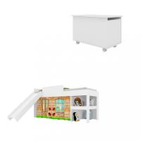 Cama Escorregador e Baú Playground Meu Fofinho Art in Moveis - 3