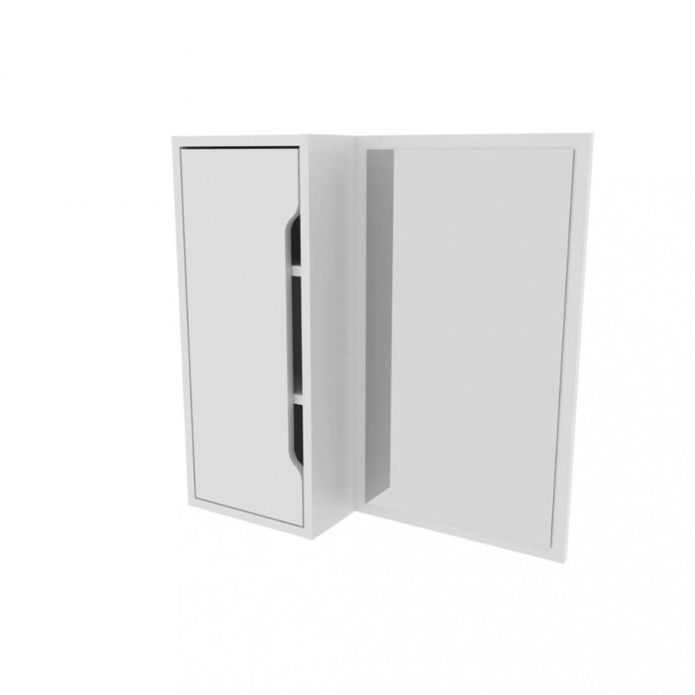 Espelheira Para Banheiro Com Espelho 1 Porta BN3648 Tecno Mobili - 2