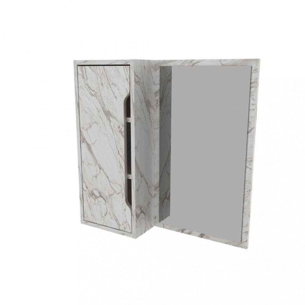 Espelheira Para Banheiro Com Espelho 1 Porta BN3648 Tecno Mobili - 2