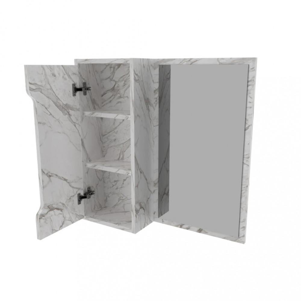 Espelheira Para Banheiro Com Espelho 1 Porta BN3648 Tecno Mobili - 3