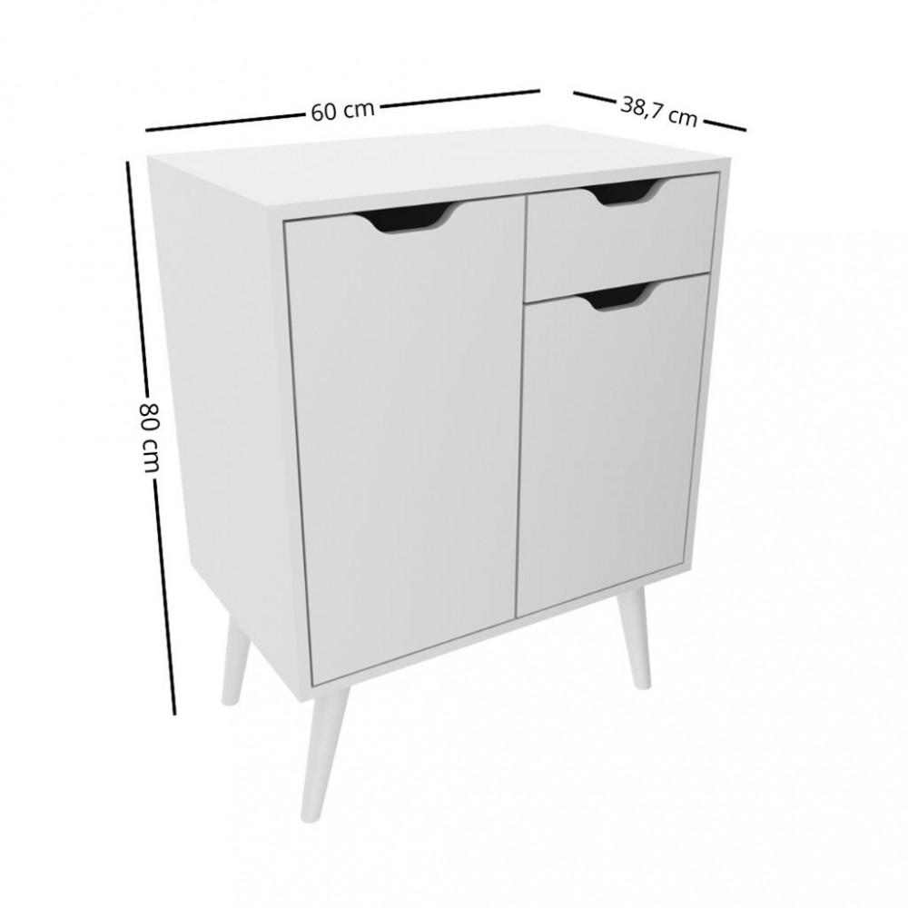 Armário Para Banheiro 2 Portas 1 Gaveta 60cm BN3637 Tecno Mobili - 4