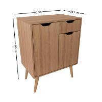 Armário Para Banheiro 2 Portas 1 Gaveta 60cm BN3637 Tecno Mobili - 4