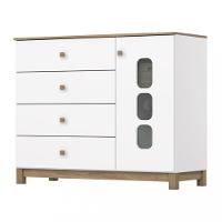 Cômoda Infantil 1 Porta 4 Gavetas Aconchego Henn - 2