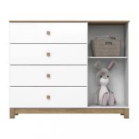 Cômoda Infantil 1 Porta 4 Gavetas Aconchego Henn - 3