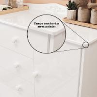 Quarto de Bebê Completo com Berço Mini Cama Guarda-Roupa e Cômoda 100 MDF Elô New Móveis Peroba - 6